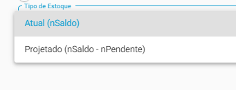 Estoque Atual ou Projetado
