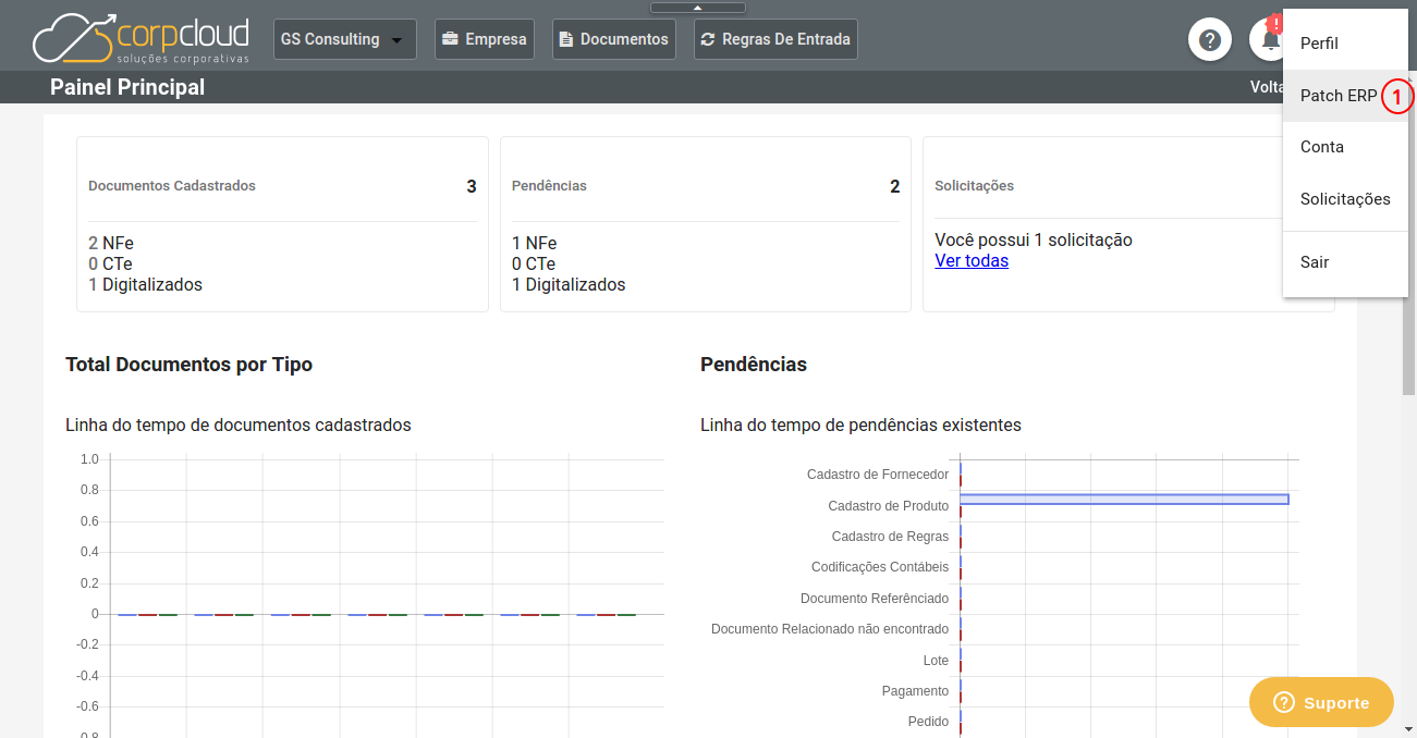 Tela Abrir Configurações