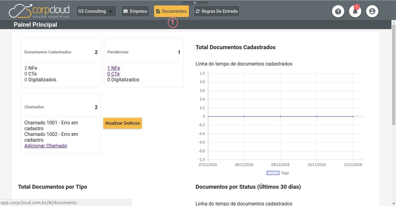 Clicar em Documentos